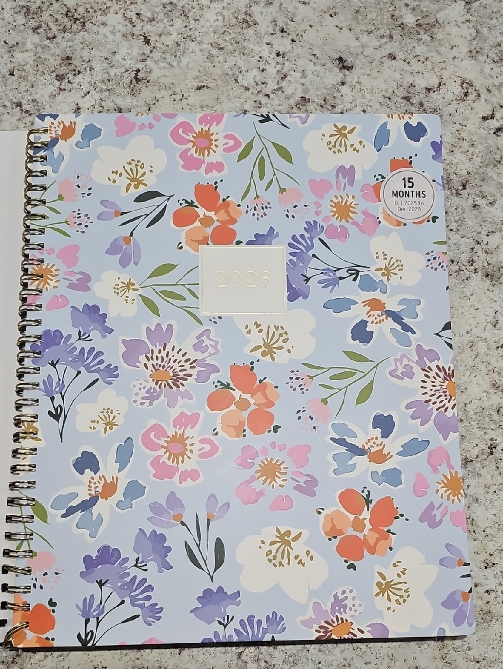 See It Bigger Blue Floral Planner